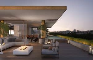 Terrace of the penthouse in the Liberdade 49 development in LisbonCredits: Príme Portugal Investment