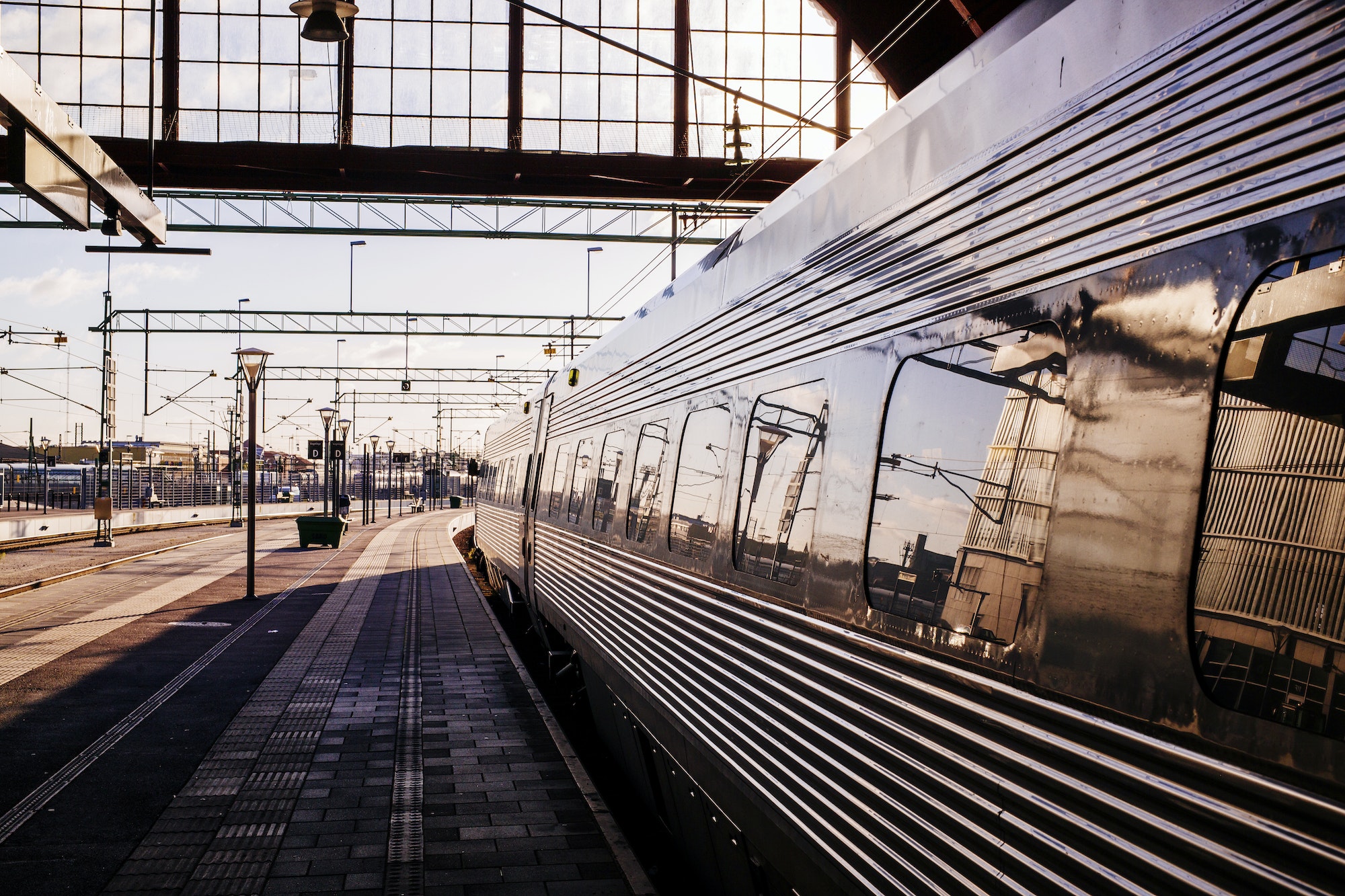 Train at railway station