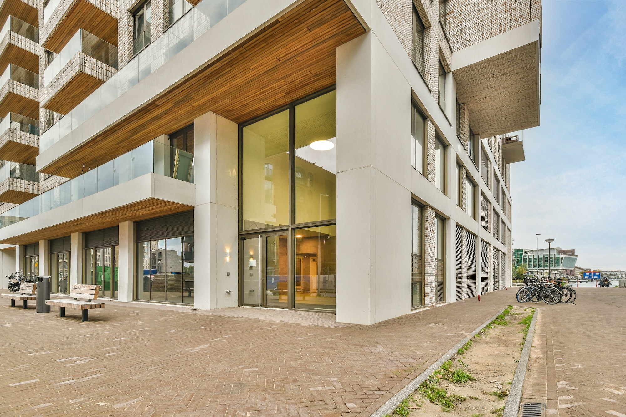 Modern apartment building