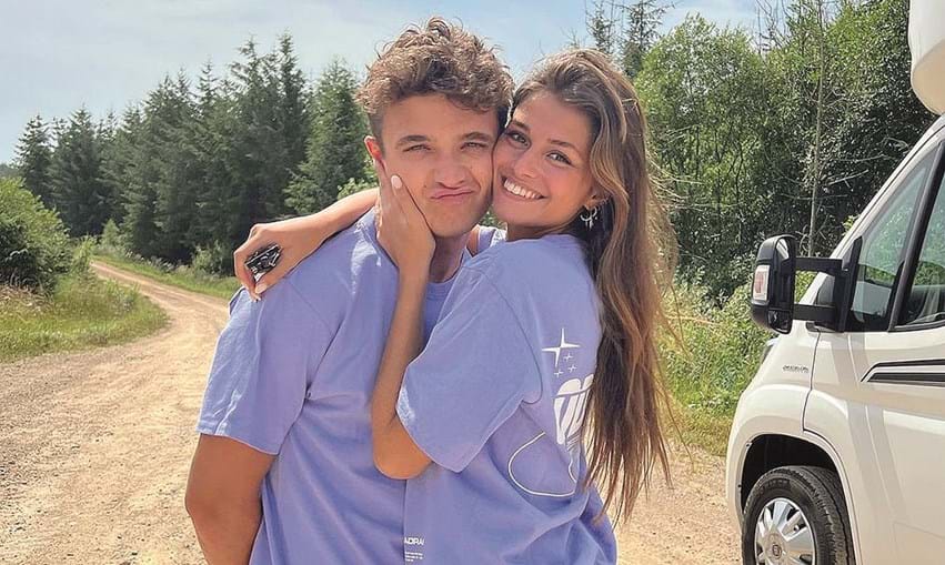Luisinha Oliveira with her ex-boyfriend, pilot Lando Norris