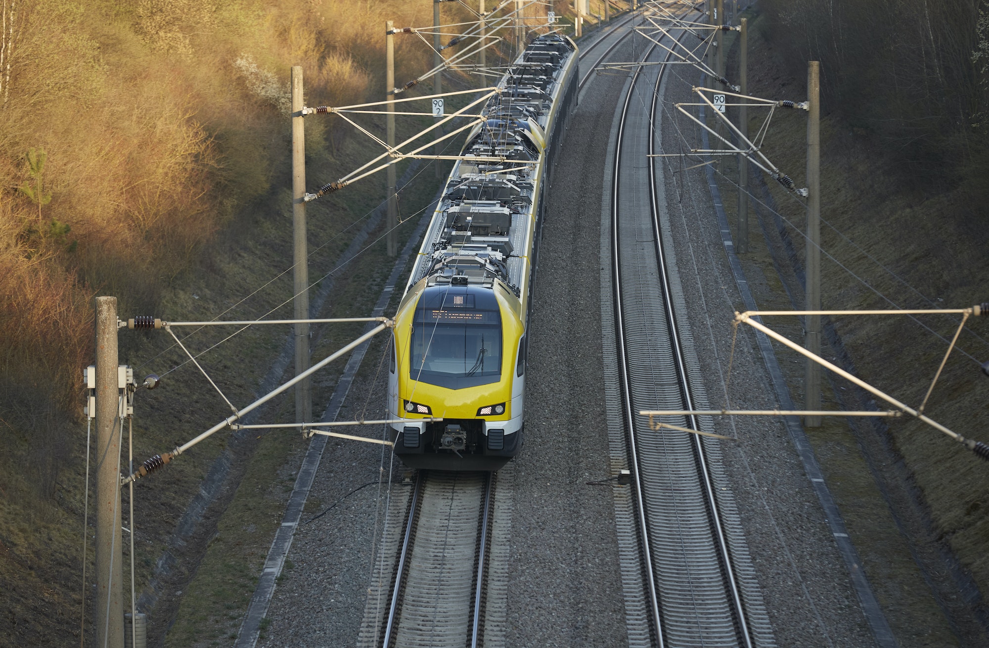electric highspeed train on