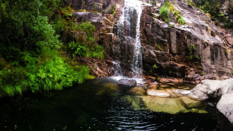 Waterfall cascade in Gerês requires aerial resource mobilization
