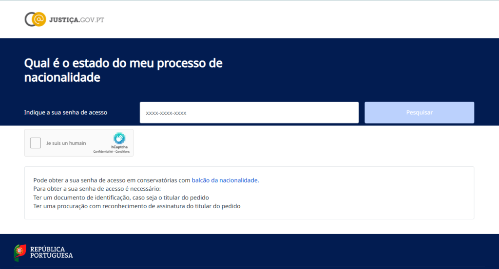 Consult Portuguese Nationality Process Status