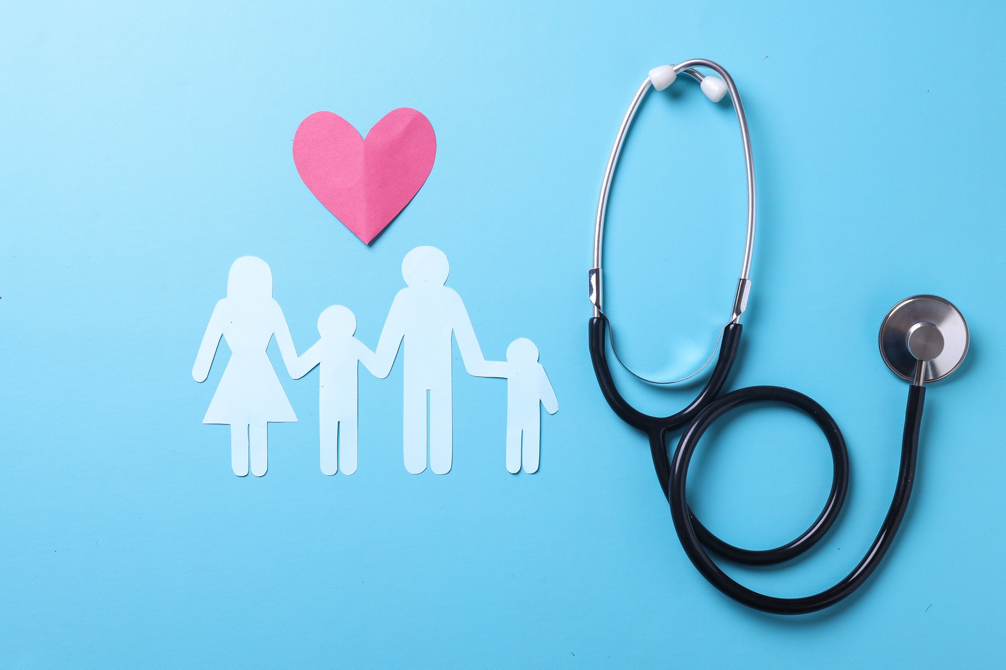 Family insurance and medical care concept