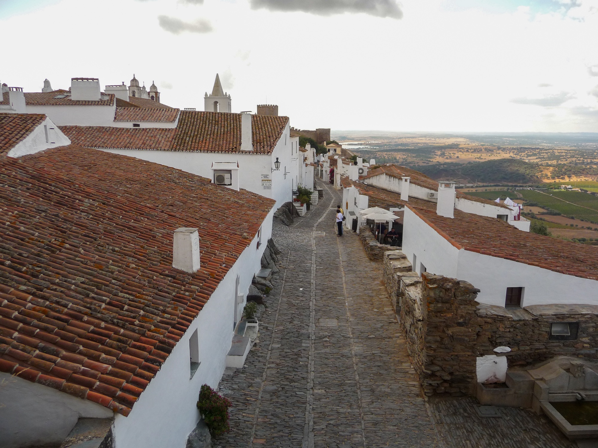 Monsaraz, Alentejo, Portugal village view with surrounding landscape and nature.