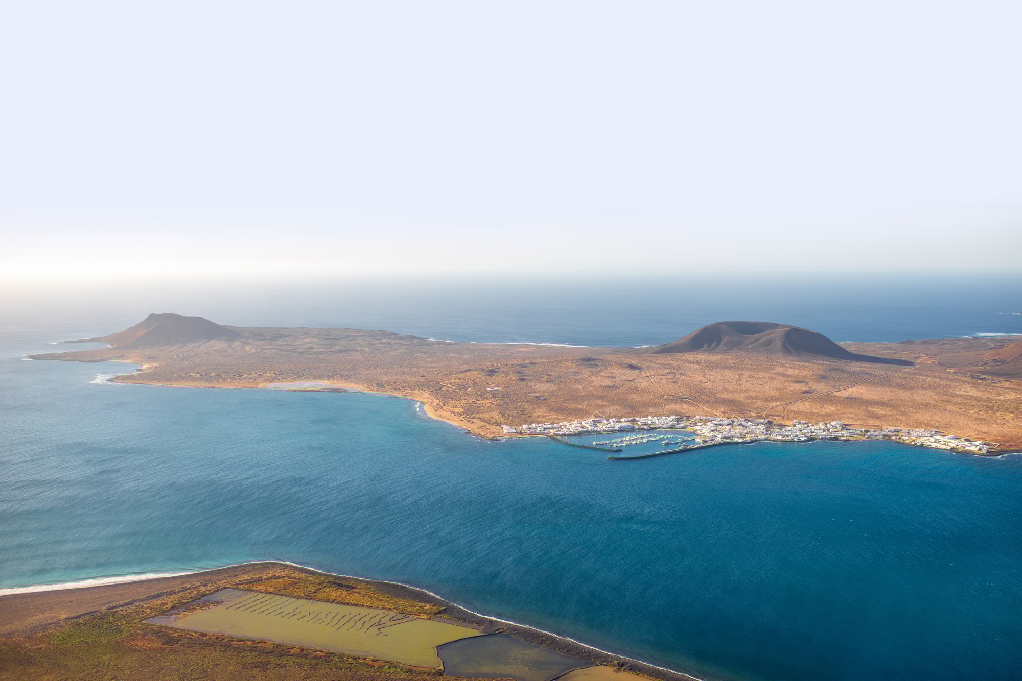 Top view on Graciosa island