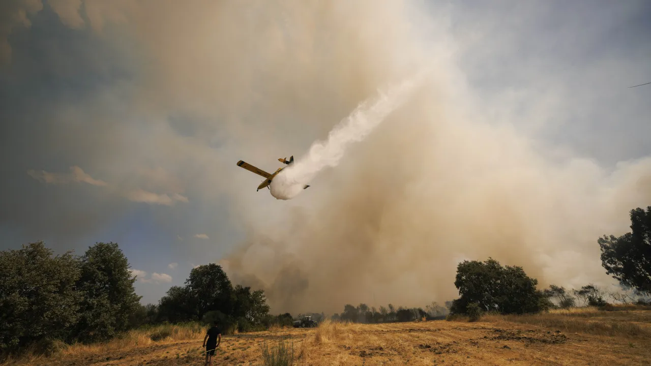 Almost 500 operatives continue to fight the fire in Moimenta da Beira.