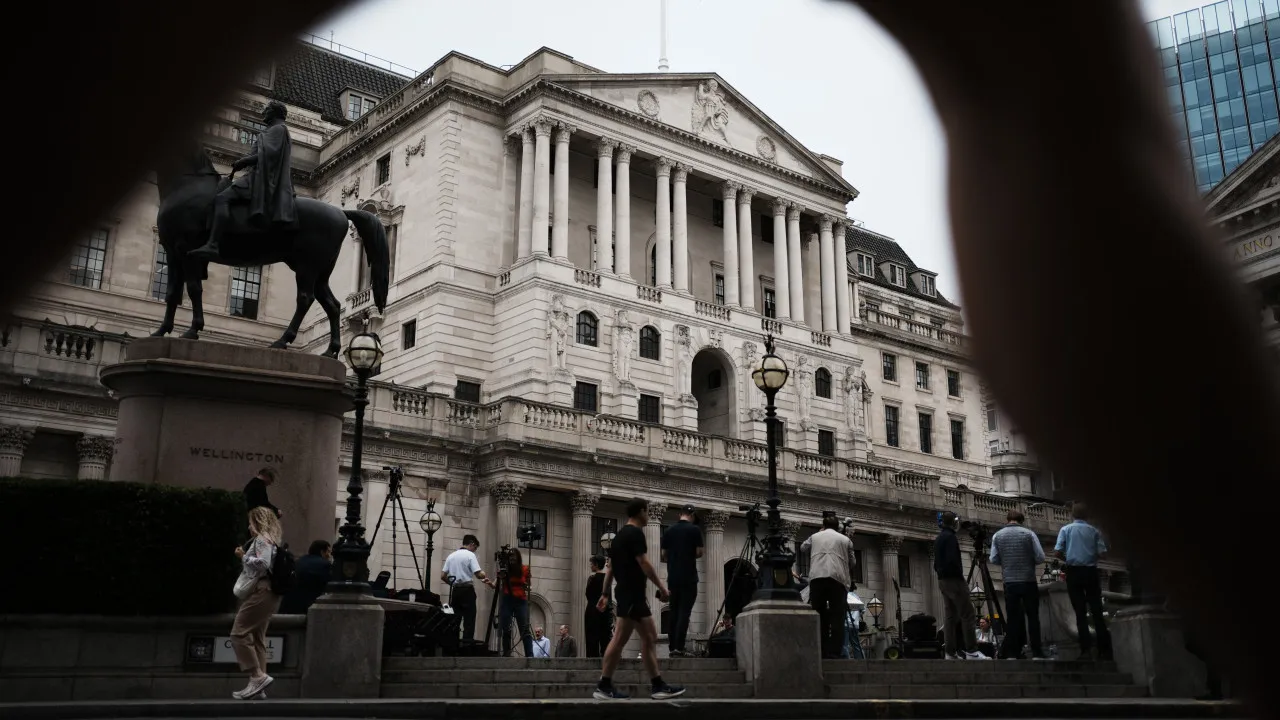 Bank of England lowers main interest rate from 4.25% to 4%.