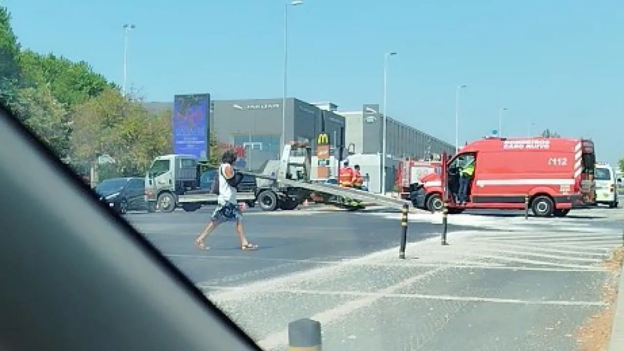 Firefighters injured after ambulance was "rammed" on the way to emergency