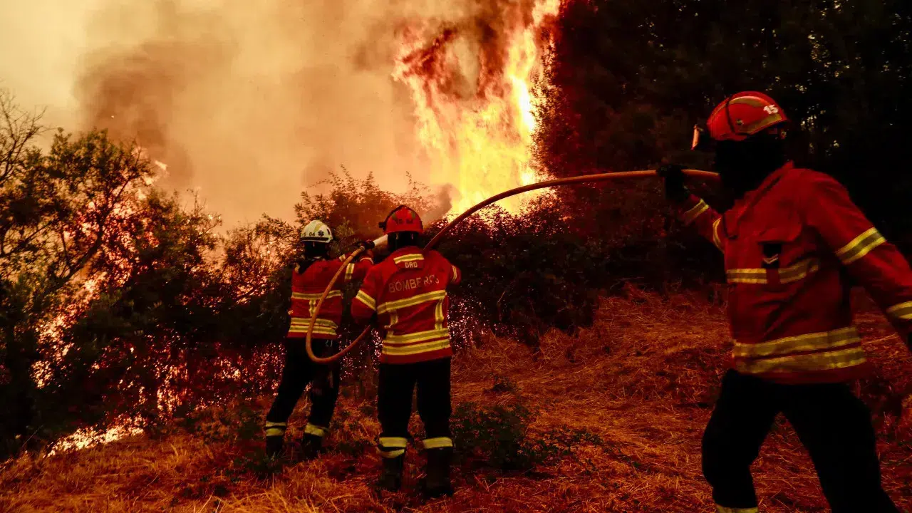Fires destroyed at least four homes in Oliveira do Hospital.