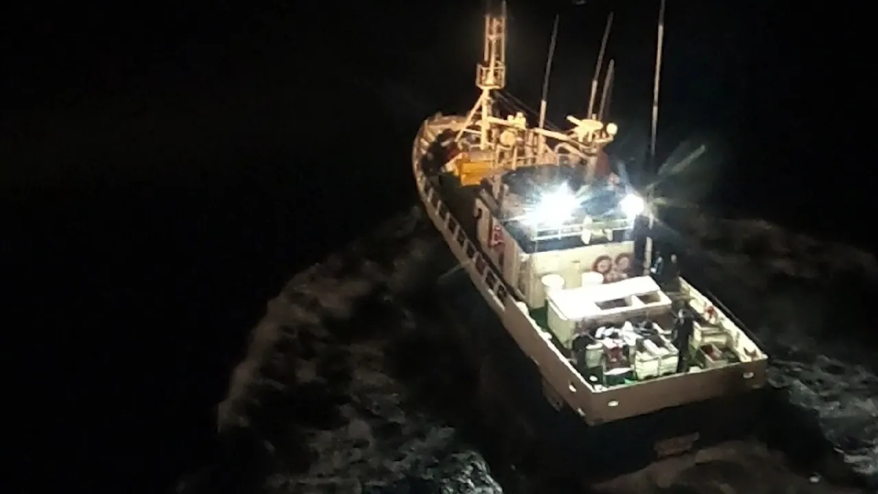 Man rescued from fishing boat after requiring "urgent" medical help