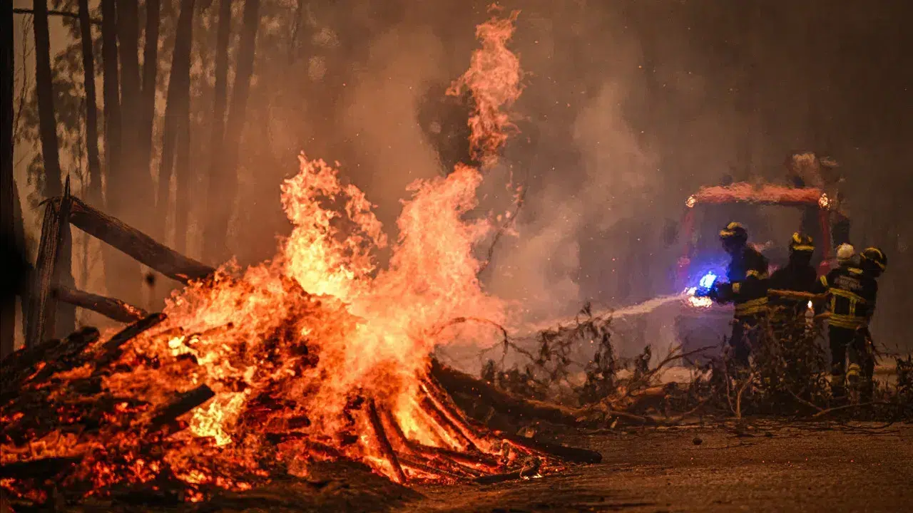 More than 100 operatives and seven aerial means fight fire in Nisa