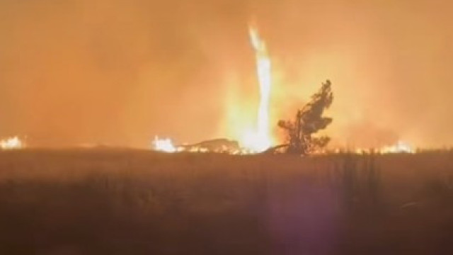 New "fire tornado" recorded in Covilhã fire. There are images.