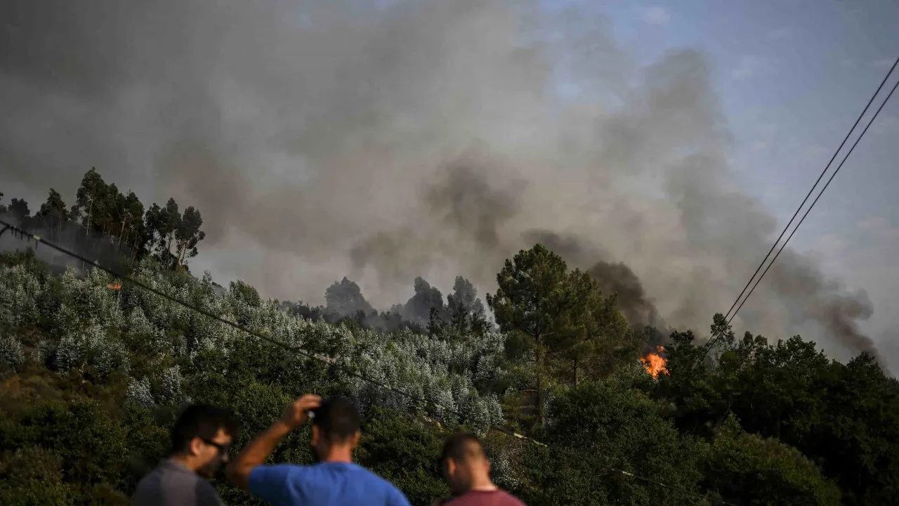 Thirty active fires this morning. Trancoso and Moimenta da Beira in resolution