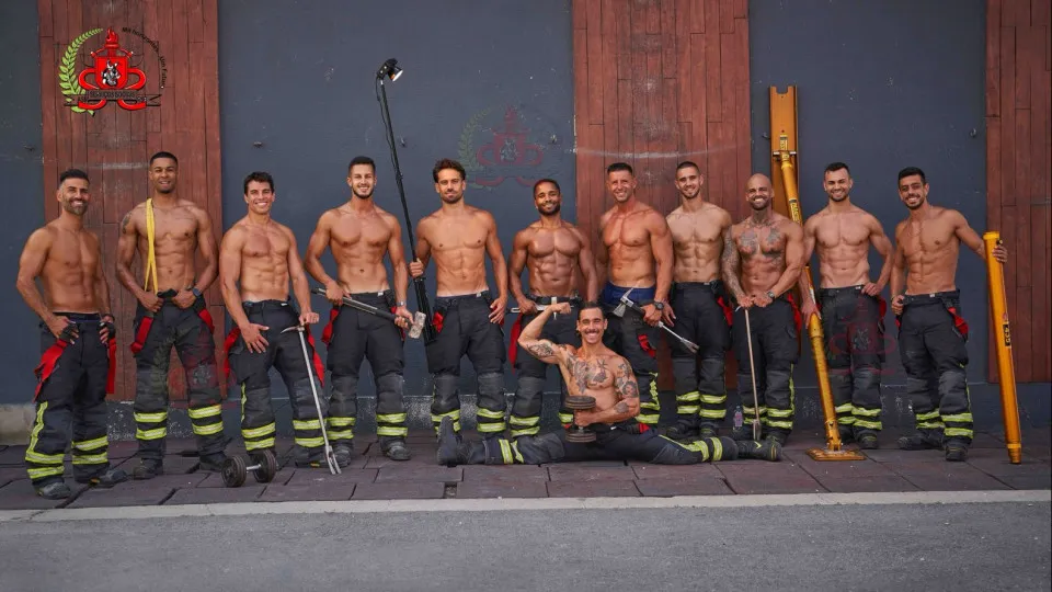 Cold? It's going to be hot: Lisbon firefighters launch a charity calendar
