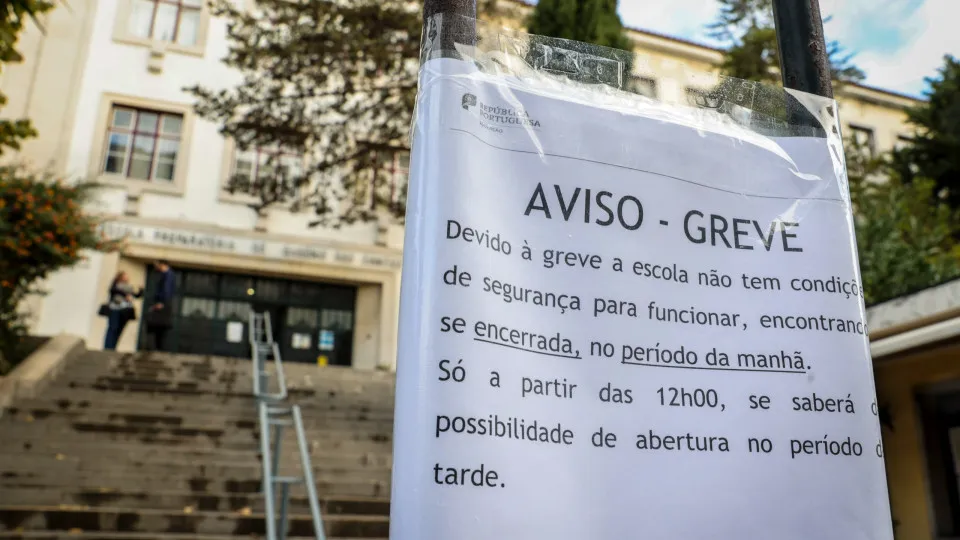 Schools closed all around Lisbon on the day of the national strike.