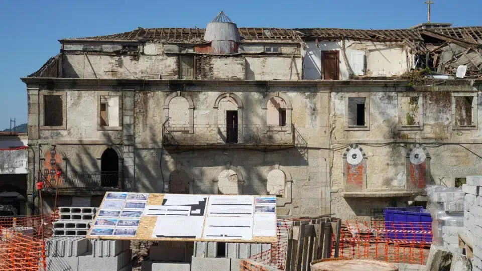 Future university residence in Guimarães with partial collapse