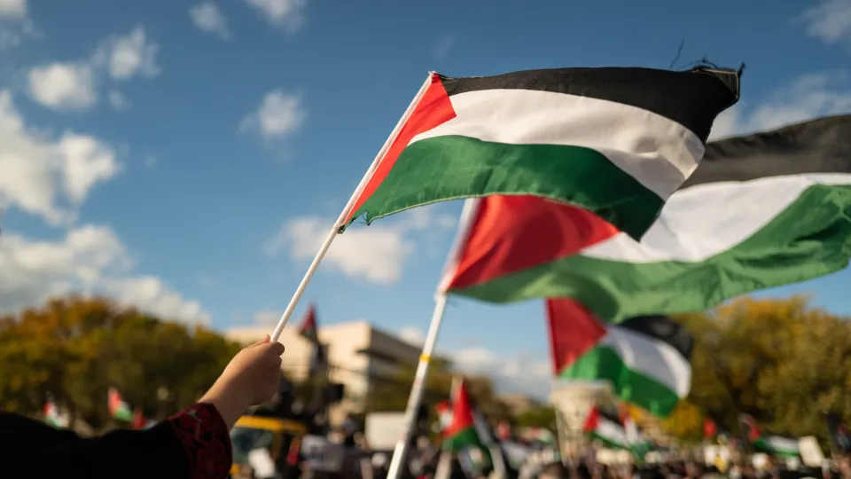 Hundreds protest in Lisbon in solidarity with the Palestinian people