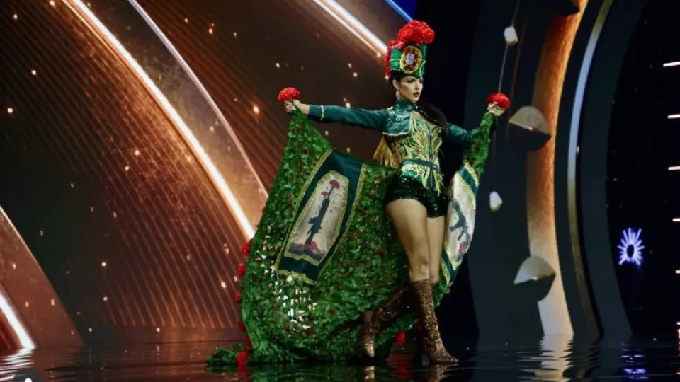 Portuguese candidate for Miss Universe pays tribute to Celeste Caeiro