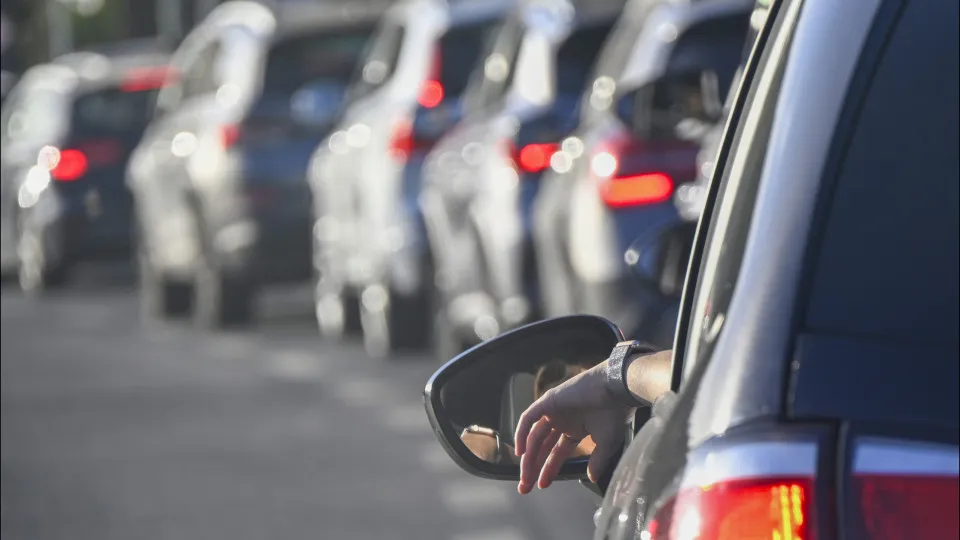 Reopened circulation on the A3 near the exit for Santo Tirso