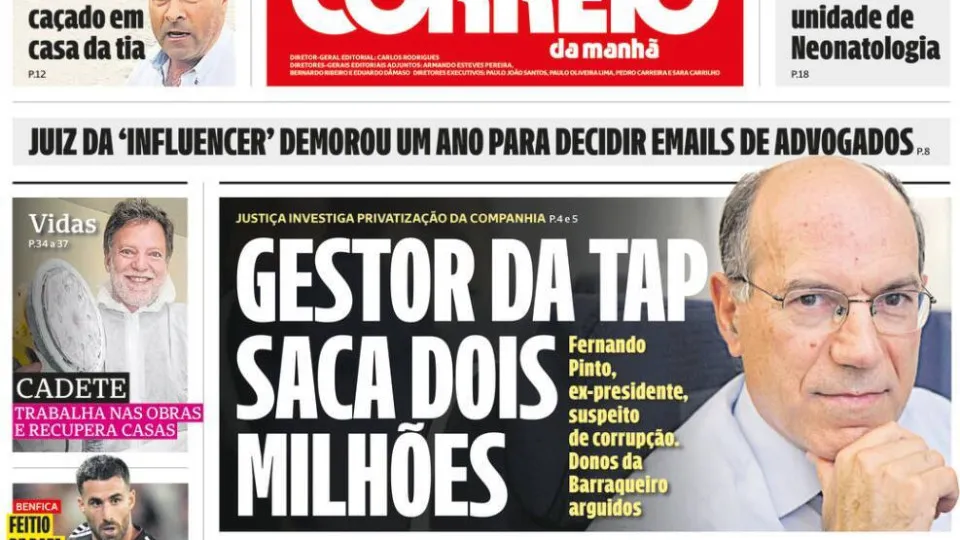 Today in the news: TAP manager takes millions; Environment? 'Heavy' bill