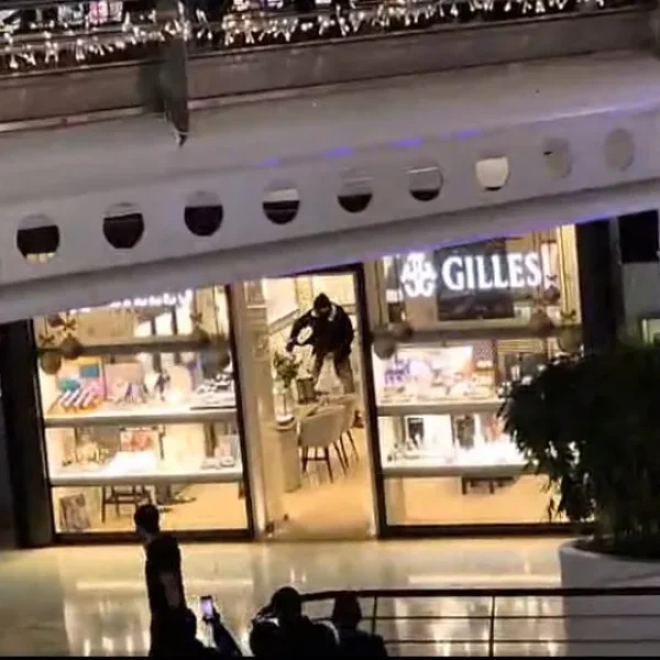 Arrested after "breaking a showcase" and robbing a jewelry store at Vasco da Gama